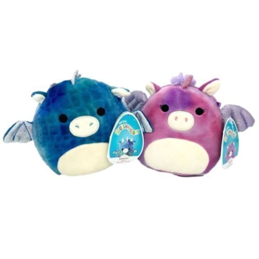 Squishmallow Dominic The Dragon and Willow The Pegasus Unicorn 5” Plush Set NEW